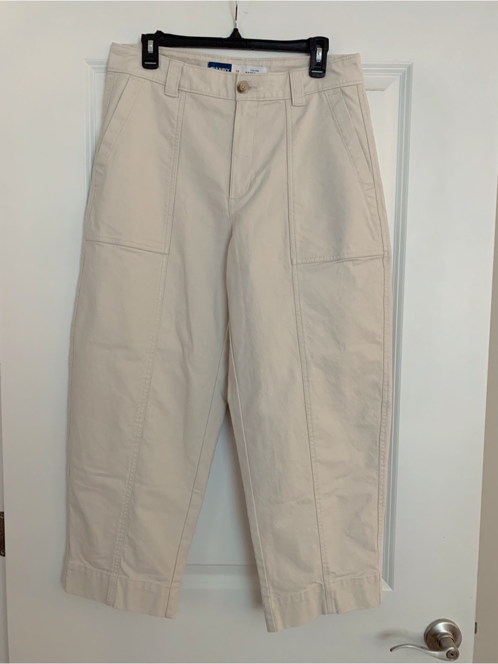 Casual Ankle Barrel Pants - Cream